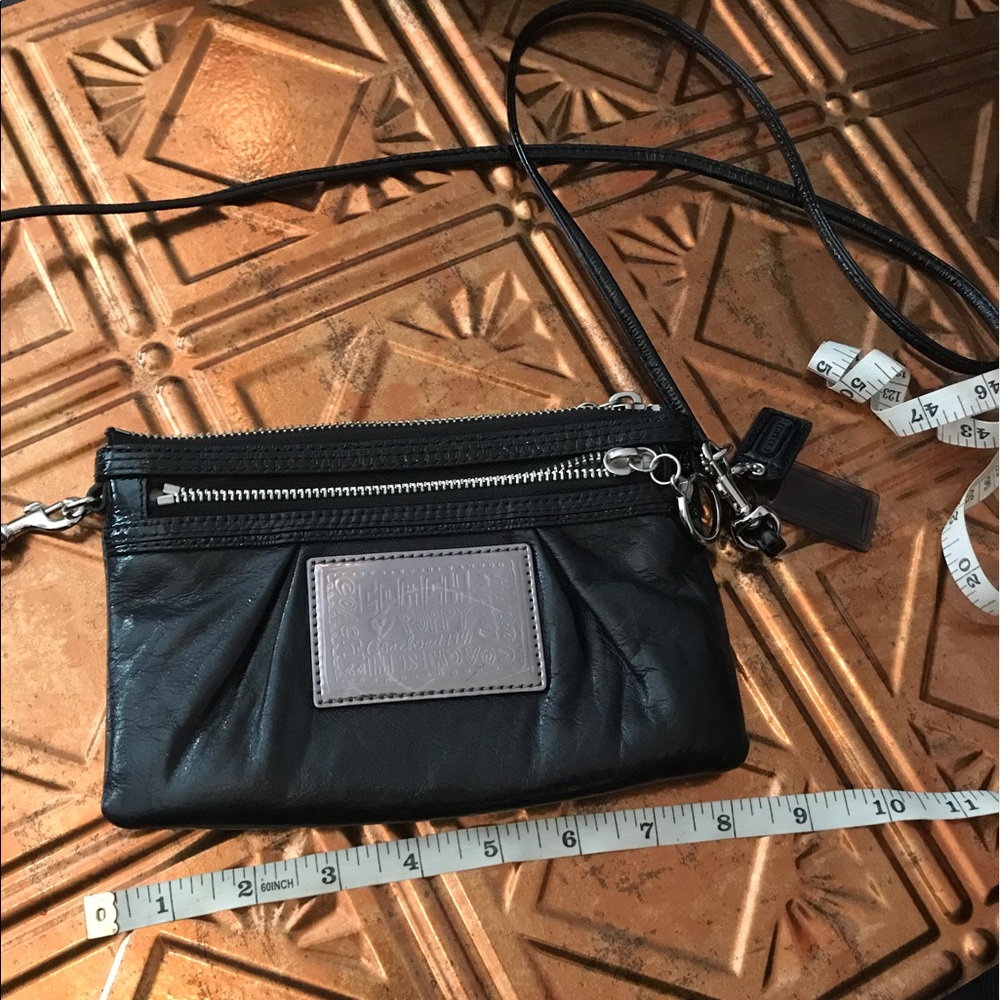 Coach Black Patten leather crossover-Used